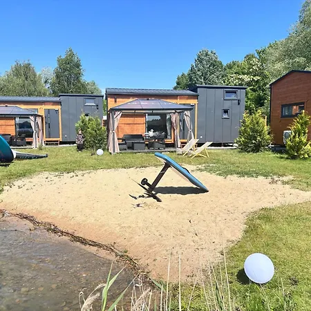 3 Widoki Kiekrz -domki Tiny House Z Prywatna Plaza I Pomostem Nad Jeziorem Kierskim Camping Poznań