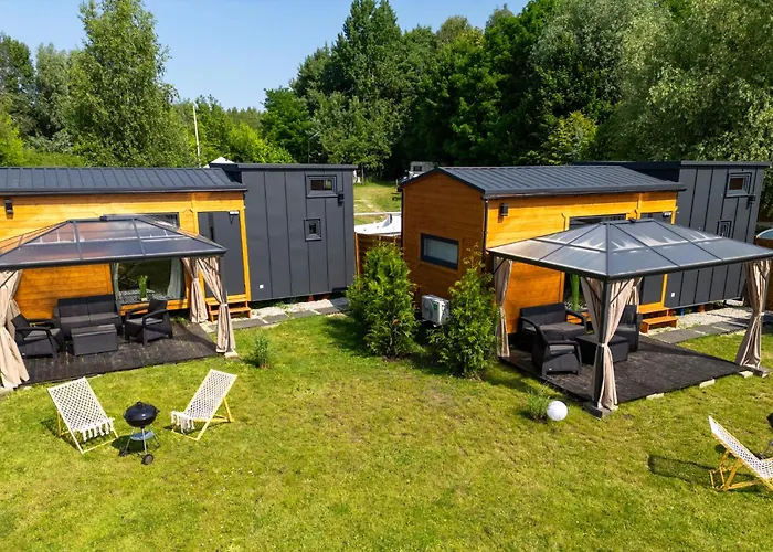3 Widoki Kiekrz -domki Tiny House Z Prywatna Plaza I Pomostem Nad Jeziorem Kierskim Kemp Poznaň